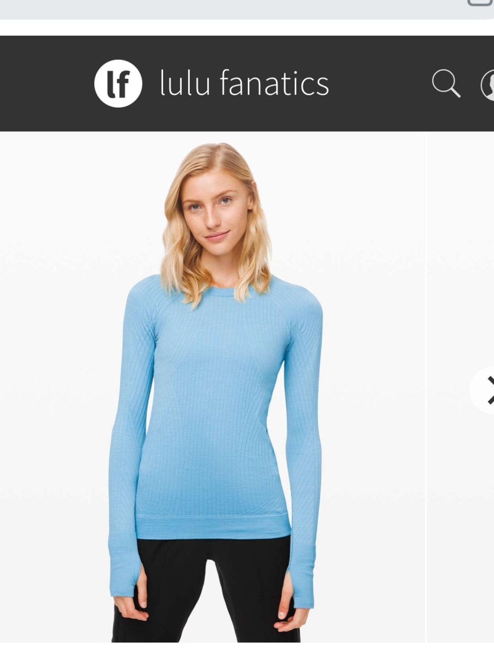 Lululemon Rest Less Pullover Crew Sweatshirt Sz 4 Aqua Smoke Light Blue White